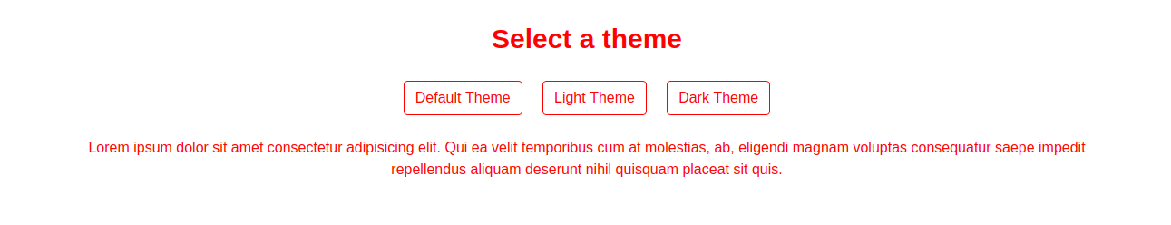 Default Theme of CSS