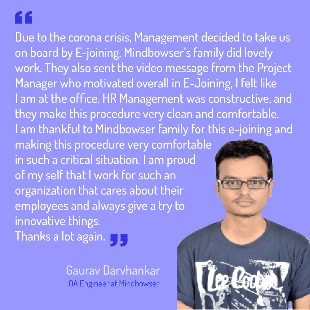 Testimonial from employee