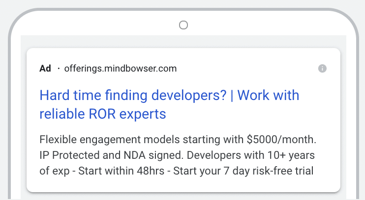 Landing Page Ad Image | Mindbowser