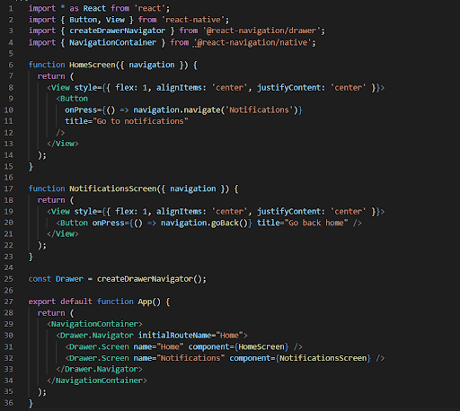 Example of V6 Drawer Navigation | Mindbowser