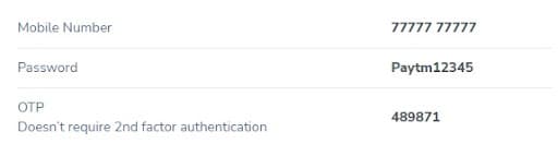 Test Wallet Details | Mindbowser