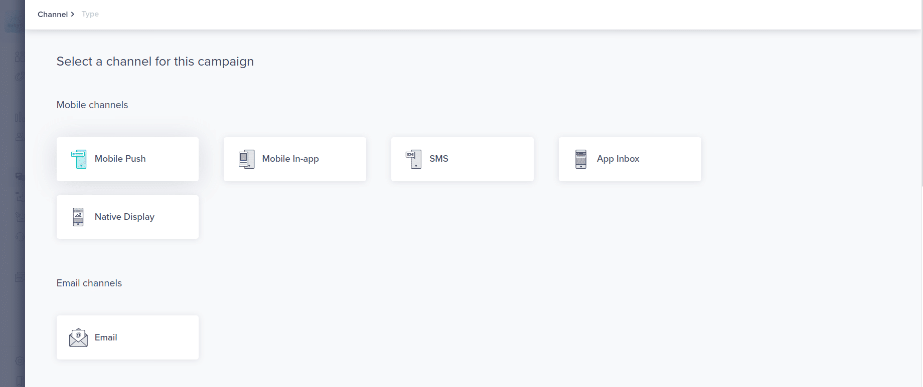 selecting mobile push notification in clevertap