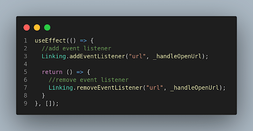 App in foreground screenshot