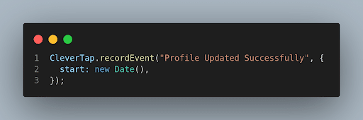 Create User Events In CleverTap