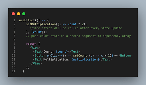 Props or State in a dependency array