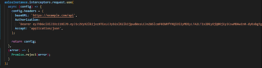 Axios Request Interceptor Example