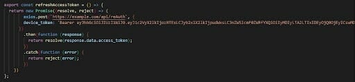 Full Example For Getting Refresh token