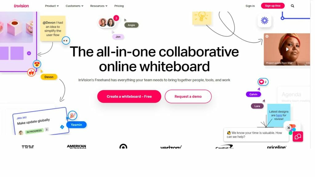 Invision homepage