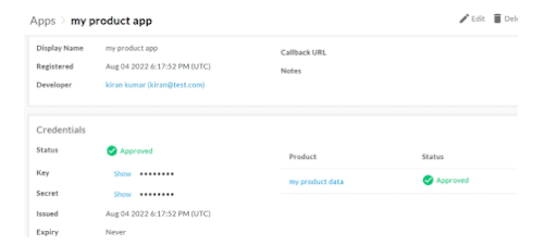 Security to API Proxy