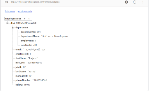 Firebase Realtime Database Structure