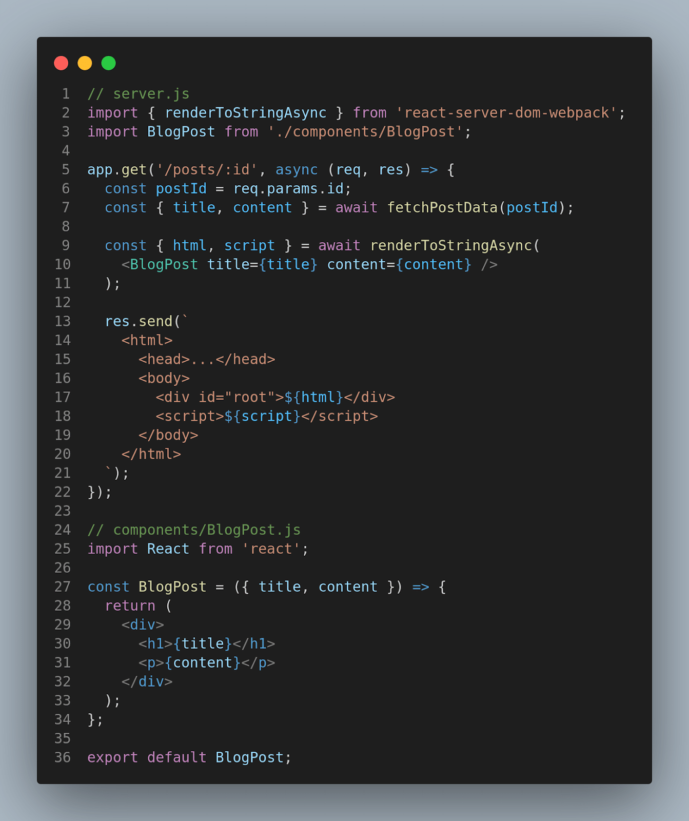 Bridging Server and Client Rendering