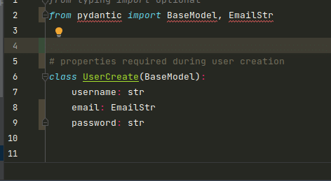 fastapi Pydantic Schema