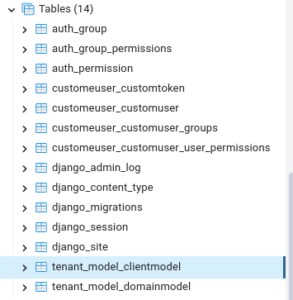 Tenant and Domain Models in Table