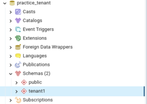 creating public and tenant 1
