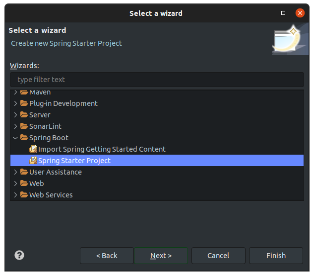 Creating-new-spring-startup-project