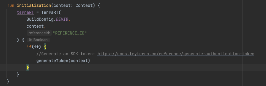 initialize an instance