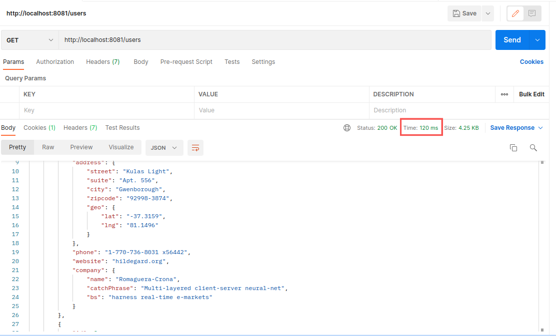 Sample Request timeframe