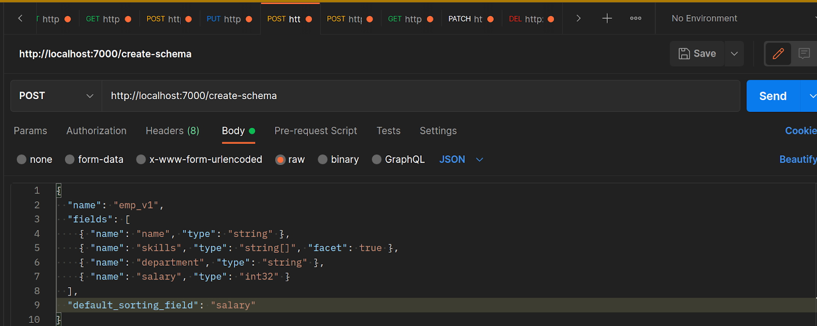 creating the collection