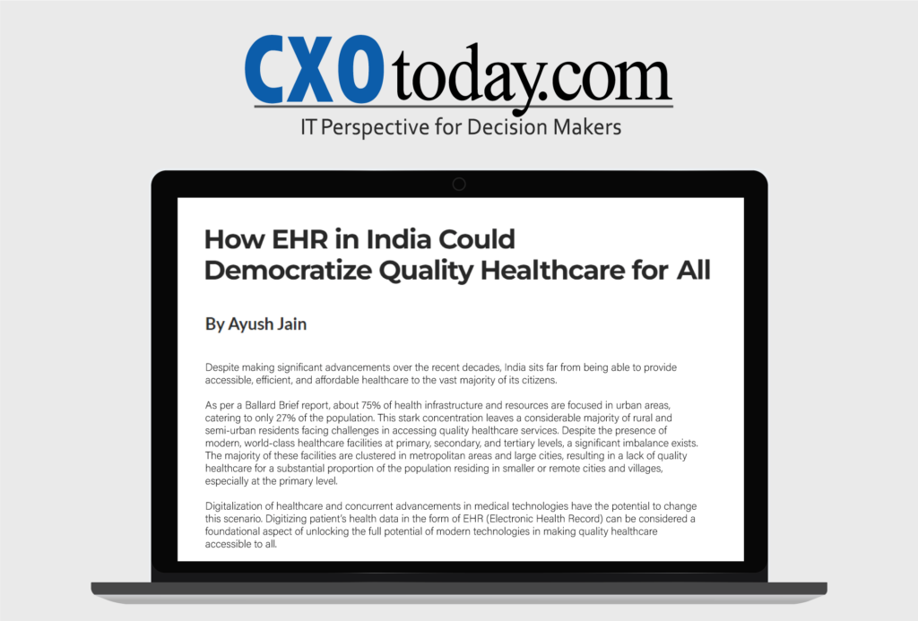 How EHR in India Could Democratize Quality Healthcare for All