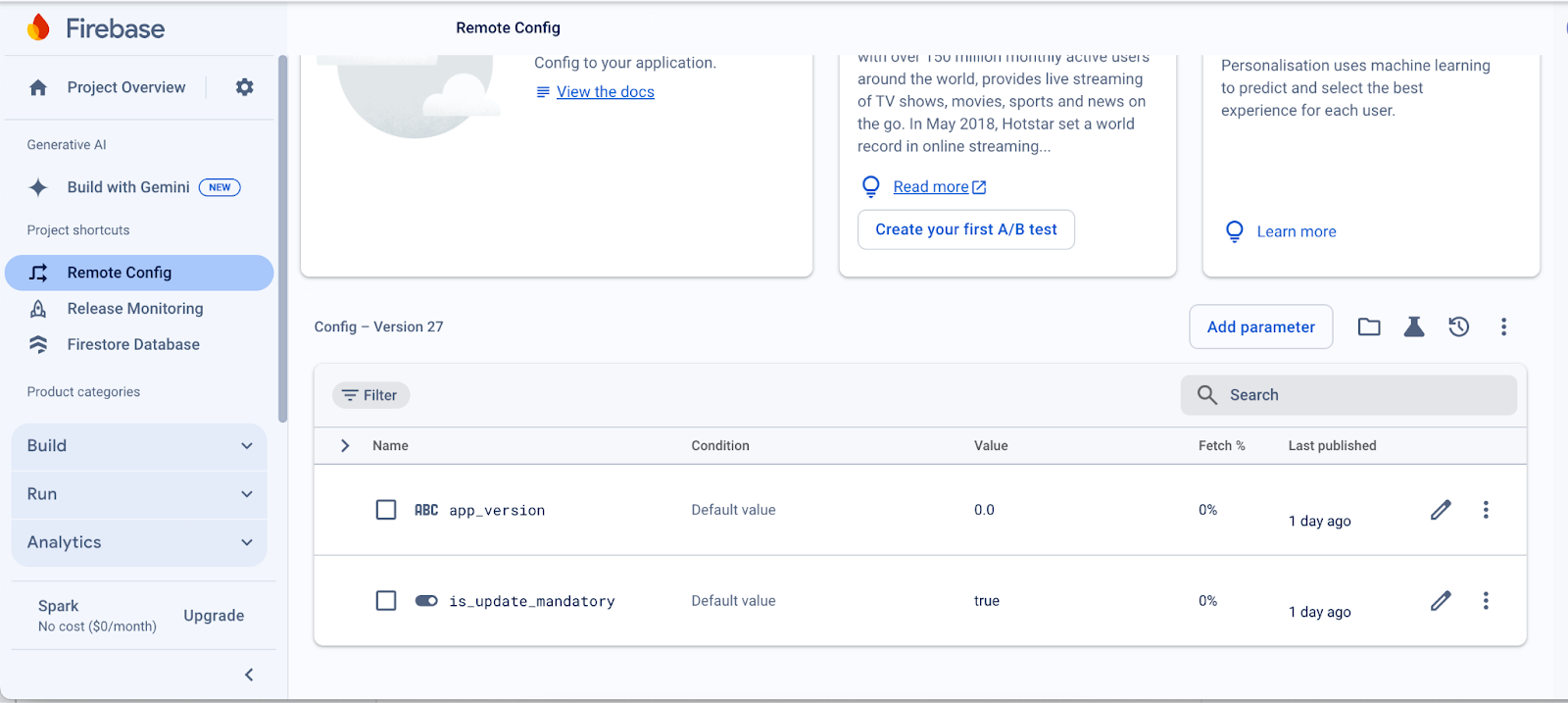Firebase-remote-config-dashboard