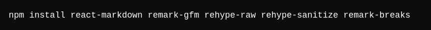 install-react-markdown-and-its-plugins