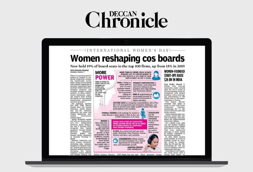 Mindbowser CMO Featured in Deccan Chronicle on Women’s Day