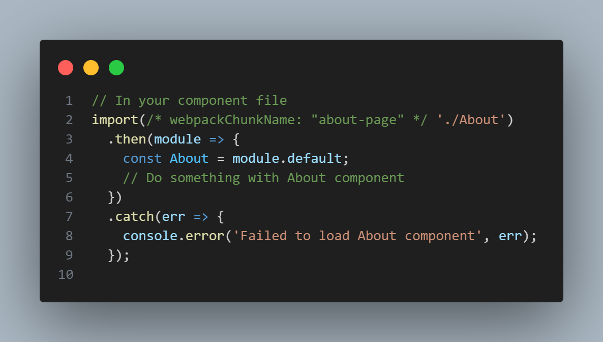 Manual Code Splitting with Webpack