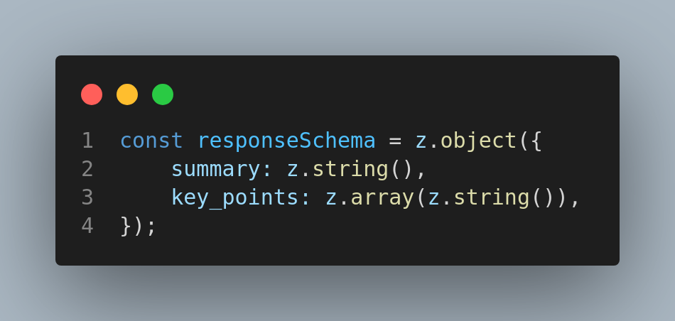 Constant Response Schema