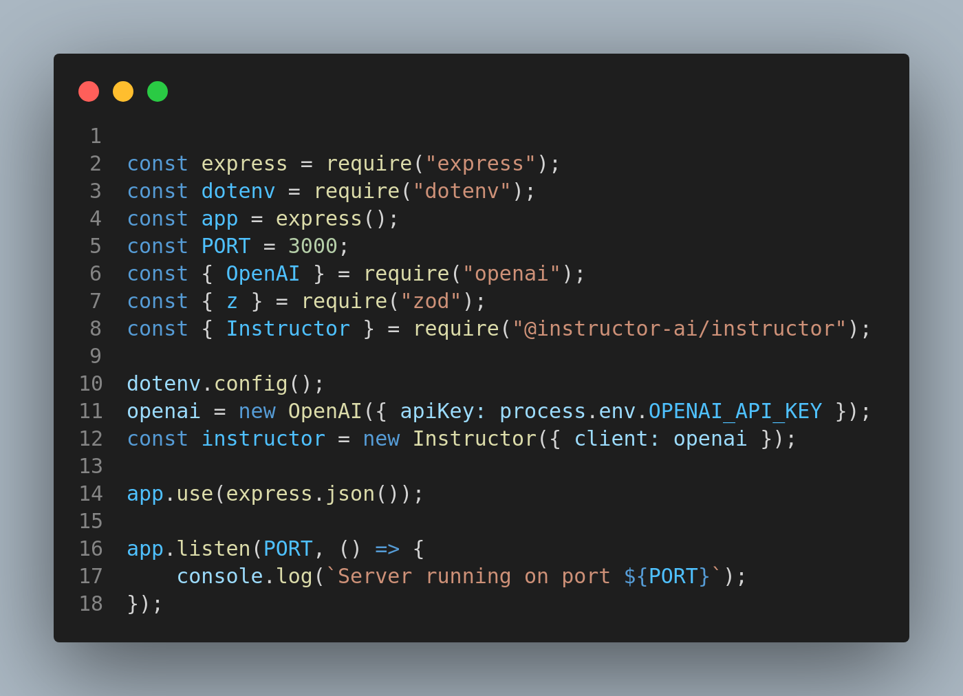 Create index.js file
