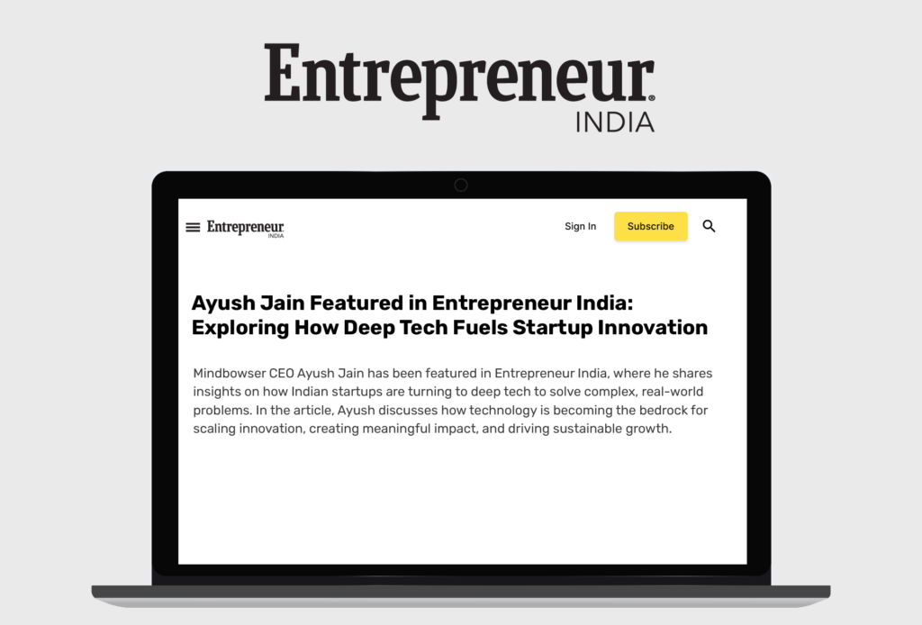 Ayush Jain Featured in Entrepreneur India: Exploring How Deep Tech Fuels Startup Innovation