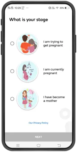Screenshot of MYLO Application