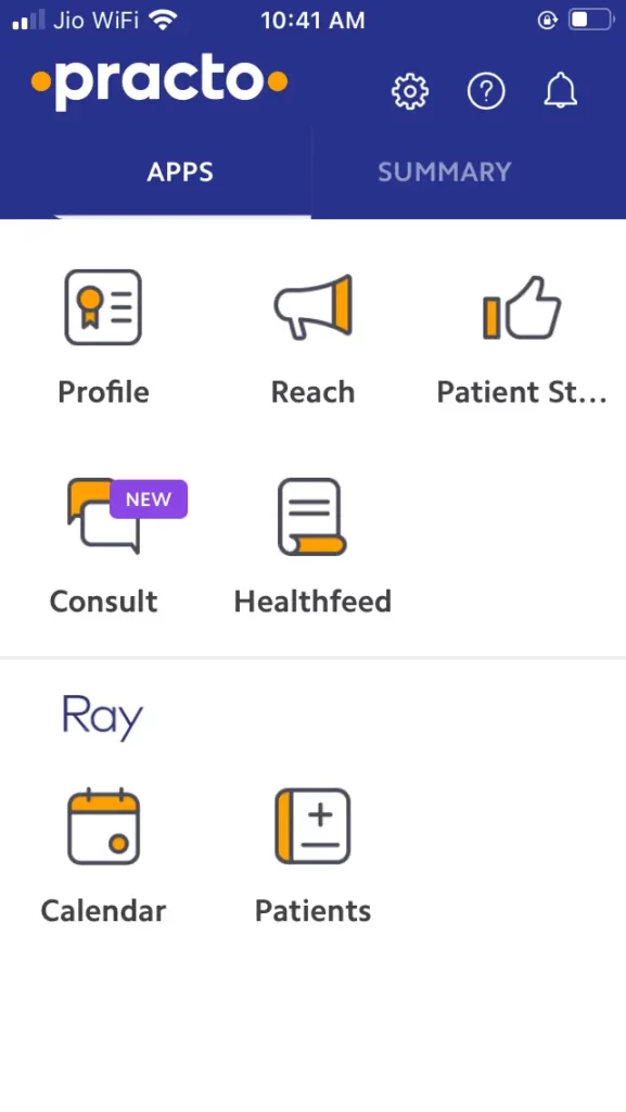 Screenshot of Practo App