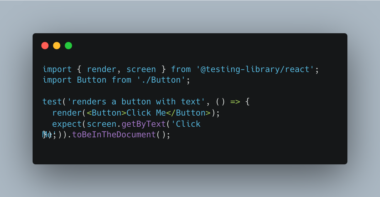 unit tests for components