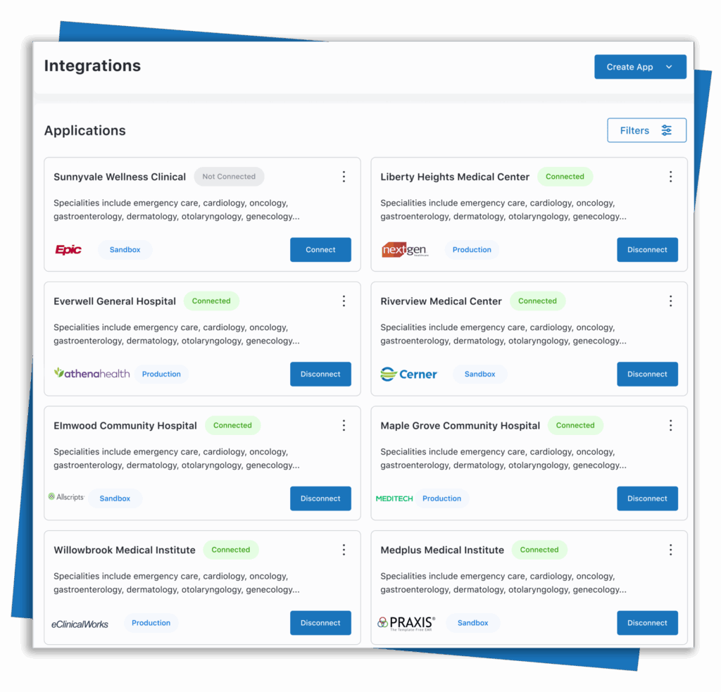 Image of EHR Connect Website