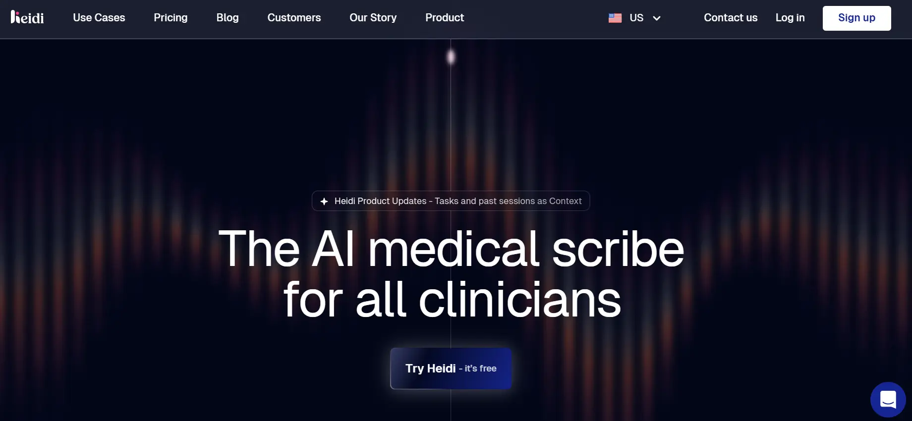 Website Screenshot of Heidi