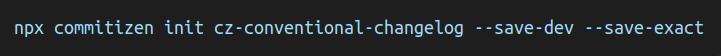 npx commitizen init
