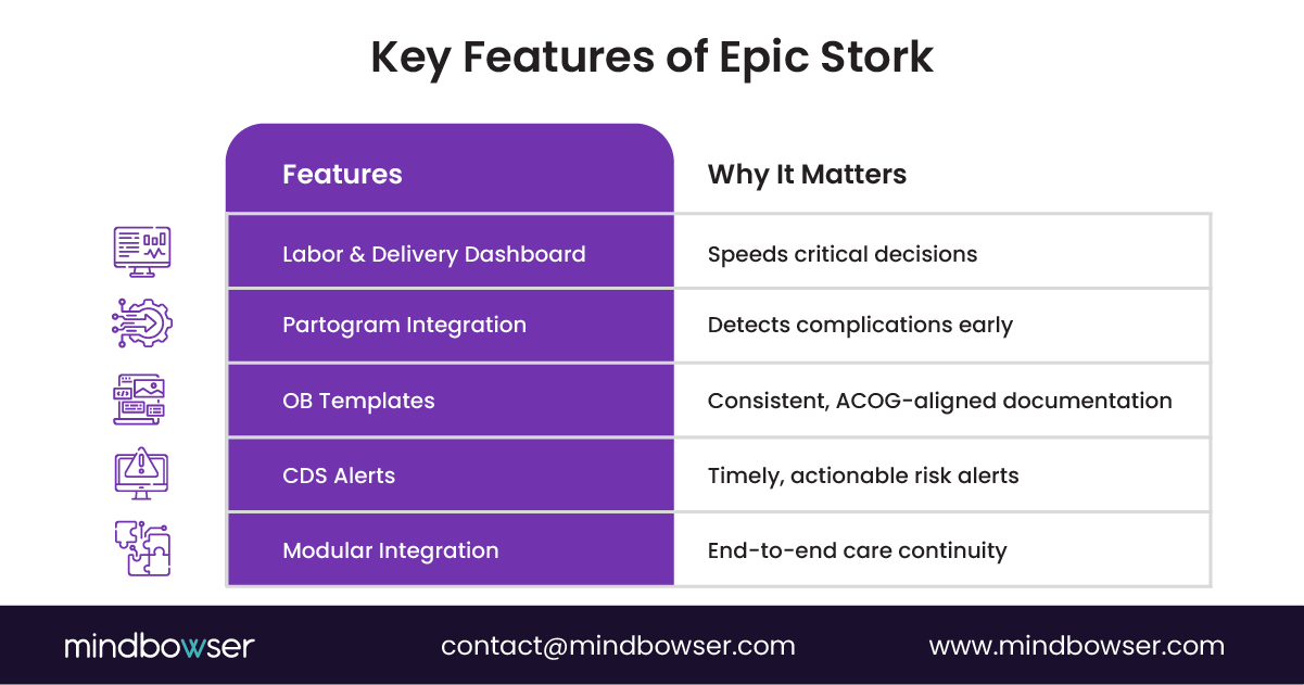 Image of Key Features of Epic Stork