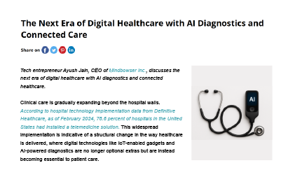 The Next Era of Digital Healthcare with AI Diagnostics and Connected Care