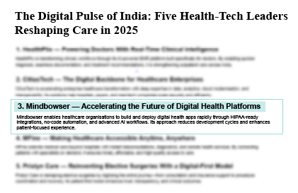 The Digital Pulse of India: Five Health-Tech Leaders Reshaping Care in 2025