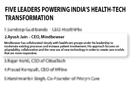 Ayush Jain Featured in Five Leaders Shaping India’s Health-Tech Future