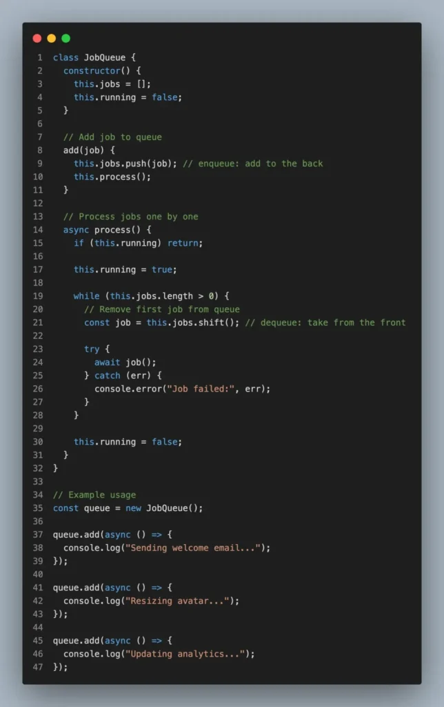 background job code block