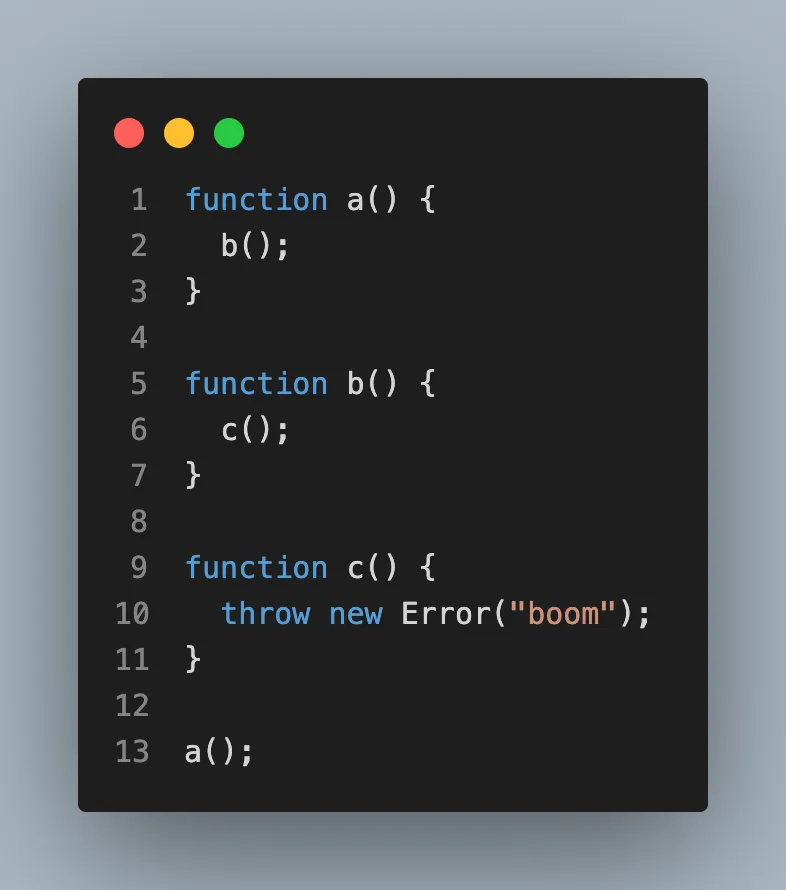 call stack code block